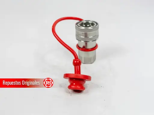 [FT354.58A.031a] Conecto racople rapido hembra y cubierta antipolvo - rojo para RH070CT / RH080T / RH130T / RH160T